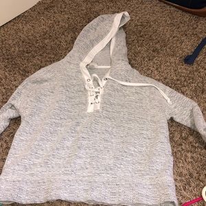 tie up hood sweater